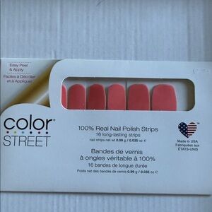 Color Street Coral Nail Strips